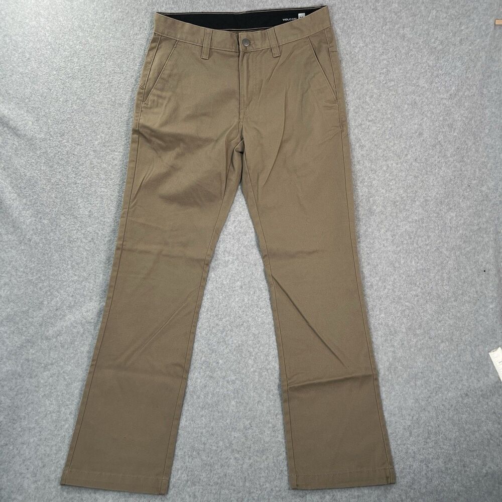 Volcom Men's Chino Pant Men's Casual Tan Straight Leg Outdoor Size 30